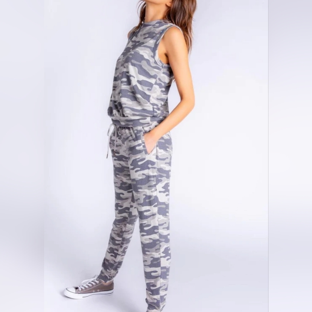 PJ Salvage Camo Sleeveless Top and Pants Set